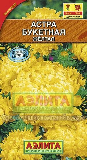 Астра Букетная желтая